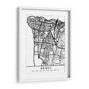 Beirut - Mapas negros 11 - Emiliano Deificus | Cuadro decorativo de Canvas Lab