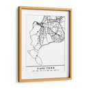 Cape Town - Mapas negros 18 - Emiliano Deificus | Cuadro decorativo de Canvas Lab