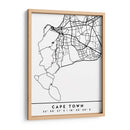 Cape Town - Mapas negros 18 - Emiliano Deificus | Cuadro decorativo de Canvas Lab