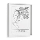 Cape Town - Mapas negros 18 - Emiliano Deificus | Cuadro decorativo de Canvas Lab