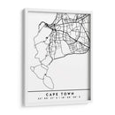 Cape Town - Mapas negros 18 - Emiliano Deificus | Cuadro decorativo de Canvas Lab