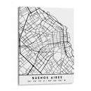 Buenos Aires - Mapas negros 17 - Emiliano Deificus | Cuadro decorativo de Canvas Lab