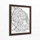 Buenos Aires - Mapas negros 17 - Emiliano Deificus | Cuadro decorativo de Canvas Lab