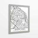 Buenos Aires - Mapas negros 17 - Emiliano Deificus | Cuadro decorativo de Canvas Lab