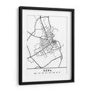 Doha - Mapas negros 26 - Emiliano Deificus | Cuadro decorativo de Canvas Lab