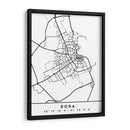 Doha - Mapas negros 26 - Emiliano Deificus | Cuadro decorativo de Canvas Lab