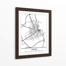 Doha - Mapas negros 26 - Emiliano Deificus | Cuadro decorativo de Canvas Lab
