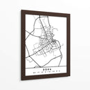 Doha - Mapas negros 26 - Emiliano Deificus | Cuadro decorativo de Canvas Lab