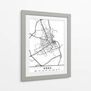 Doha - Mapas negros 26 - Emiliano Deificus | Cuadro decorativo de Canvas Lab