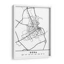 Doha - Mapas negros 26 - Emiliano Deificus | Cuadro decorativo de Canvas Lab