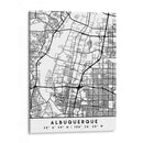 Albuquerque - Mapas negros 02 - Emiliano Deificus | Cuadro decorativo de Canvas Lab