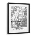 Albuquerque - Mapas negros 02 - Emiliano Deificus | Cuadro decorativo de Canvas Lab