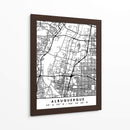 Albuquerque - Mapas negros 02 - Emiliano Deificus | Cuadro decorativo de Canvas Lab