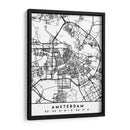 Amsterdam - Mapas negros 03 - Emiliano Deificus | Cuadro decorativo de Canvas Lab