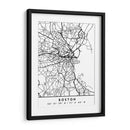 Boston - Mapas negros 16 - Emiliano Deificus | Cuadro decorativo de Canvas Lab