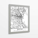 Boston - Mapas negros 16 - Emiliano Deificus | Cuadro decorativo de Canvas Lab