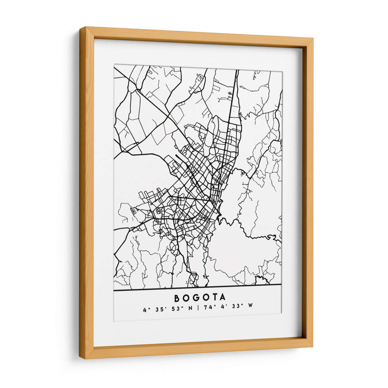 Bogota - Mapas negros 15 - Emiliano Deificus | Cuadro decorativo de Canvas Lab