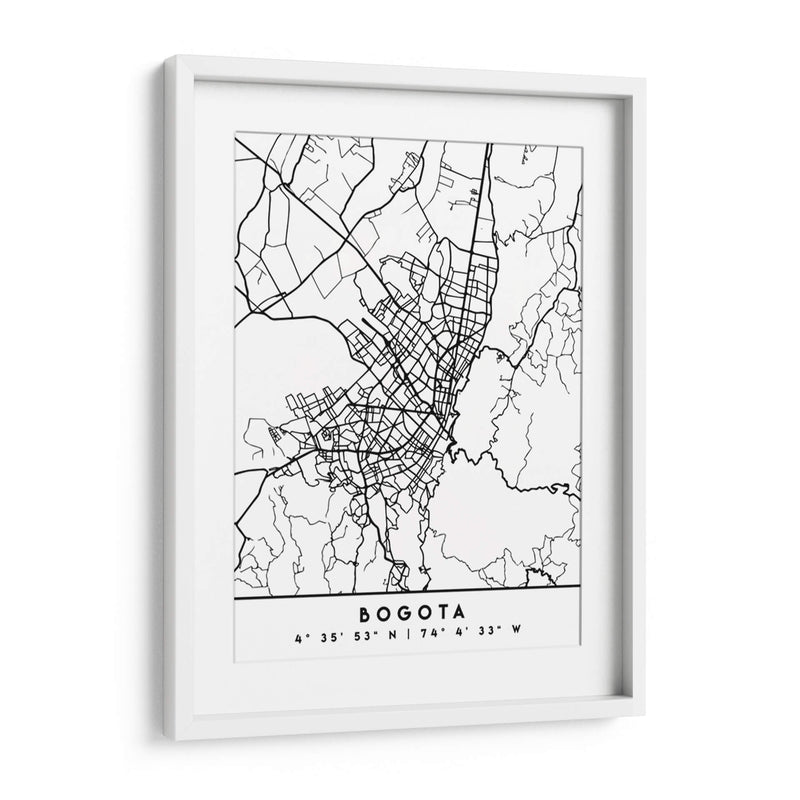 Bogota - Mapas negros 15 - Emiliano Deificus | Cuadro decorativo de Canvas Lab