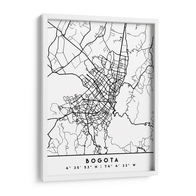 Bogota - Mapas negros 15 - Emiliano Deificus | Cuadro decorativo de Canvas Lab