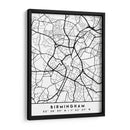 Birmingham - Mapas negros 14 - Emiliano Deificus | Cuadro decorativo de Canvas Lab