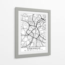 Birmingham - Mapas negros 14 - Emiliano Deificus | Cuadro decorativo de Canvas Lab