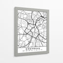 Birmingham - Mapas negros 14 - Emiliano Deificus | Cuadro decorativo de Canvas Lab