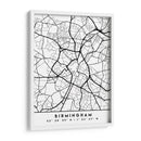 Birmingham - Mapas negros 14 - Emiliano Deificus | Cuadro decorativo de Canvas Lab