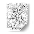 Birmingham - Mapas negros 14 - Emiliano Deificus | Cuadro decorativo de Canvas Lab