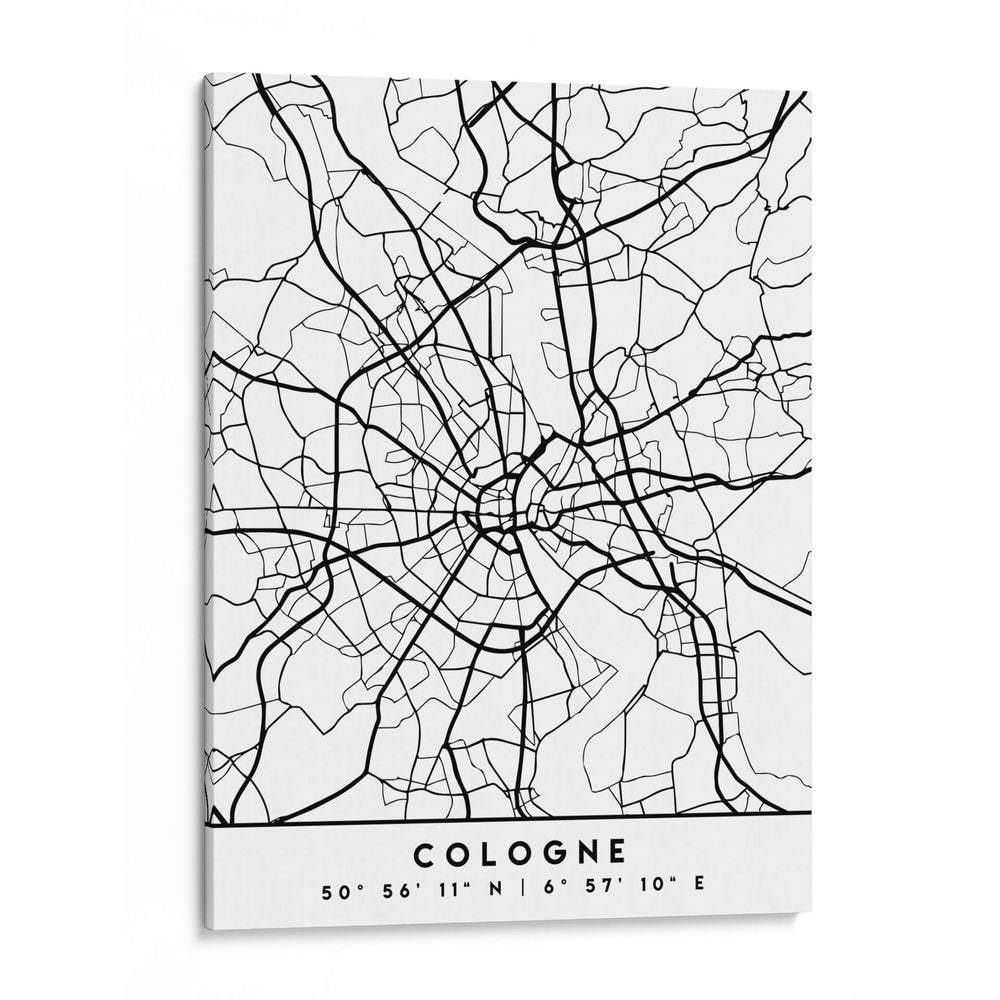 Cologne - Mapas negros 22 - Emiliano Deificus | Cuadro decorativo de Canvas Lab