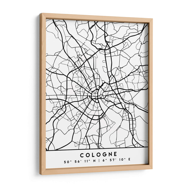 Cologne - Mapas negros 22 - Emiliano Deificus | Cuadro decorativo de Canvas Lab