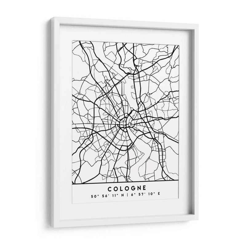 Cologne - Mapas negros 22 - Emiliano Deificus | Cuadro decorativo de Canvas Lab