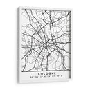 Cologne - Mapas negros 22 - Emiliano Deificus | Cuadro decorativo de Canvas Lab