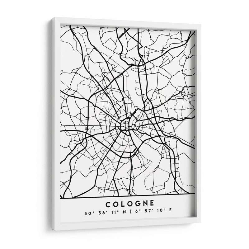 Cologne - Mapas negros 22 - Emiliano Deificus | Cuadro decorativo de Canvas Lab