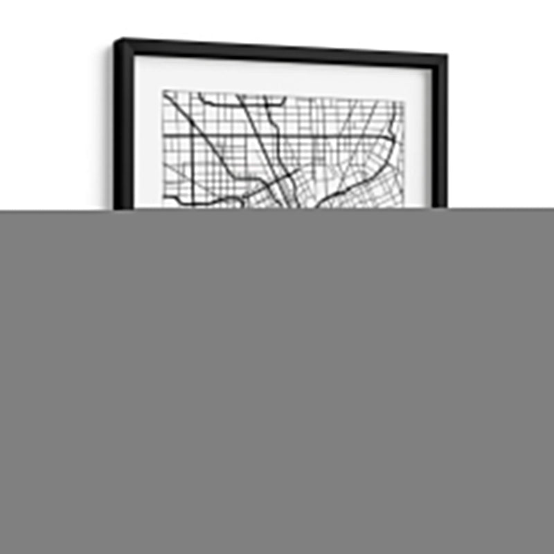 Detroit - Mapas negros 25 - Emiliano Deificus | Cuadro decorativo de Canvas Lab