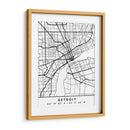 Detroit - Mapas negros 25 - Emiliano Deificus | Cuadro decorativo de Canvas Lab