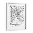 Detroit - Mapas negros 25 - Emiliano Deificus | Cuadro decorativo de Canvas Lab