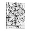 Dallas - Mapas negros 24 - Emiliano Deificus | Cuadro decorativo de Canvas Lab