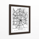Dallas - Mapas negros 24 - Emiliano Deificus | Cuadro decorativo de Canvas Lab