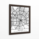 Dallas - Mapas negros 24 - Emiliano Deificus | Cuadro decorativo de Canvas Lab