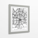 Dallas - Mapas negros 24 - Emiliano Deificus | Cuadro decorativo de Canvas Lab