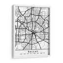 Dallas - Mapas negros 24 - Emiliano Deificus | Cuadro decorativo de Canvas Lab