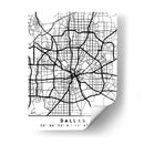 Dallas - Mapas negros 24 - Emiliano Deificus | Cuadro decorativo de Canvas Lab