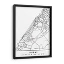 Dubai - Mapas negros 27 - Emiliano Deificus | Cuadro decorativo de Canvas Lab