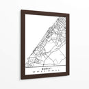 Dubai - Mapas negros 27 - Emiliano Deificus | Cuadro decorativo de Canvas Lab