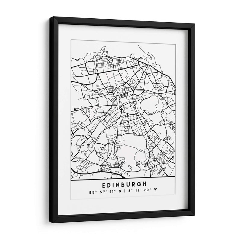 Edinburgh - Mapas negros 29 - Emiliano Deificus | Cuadro decorativo de Canvas Lab