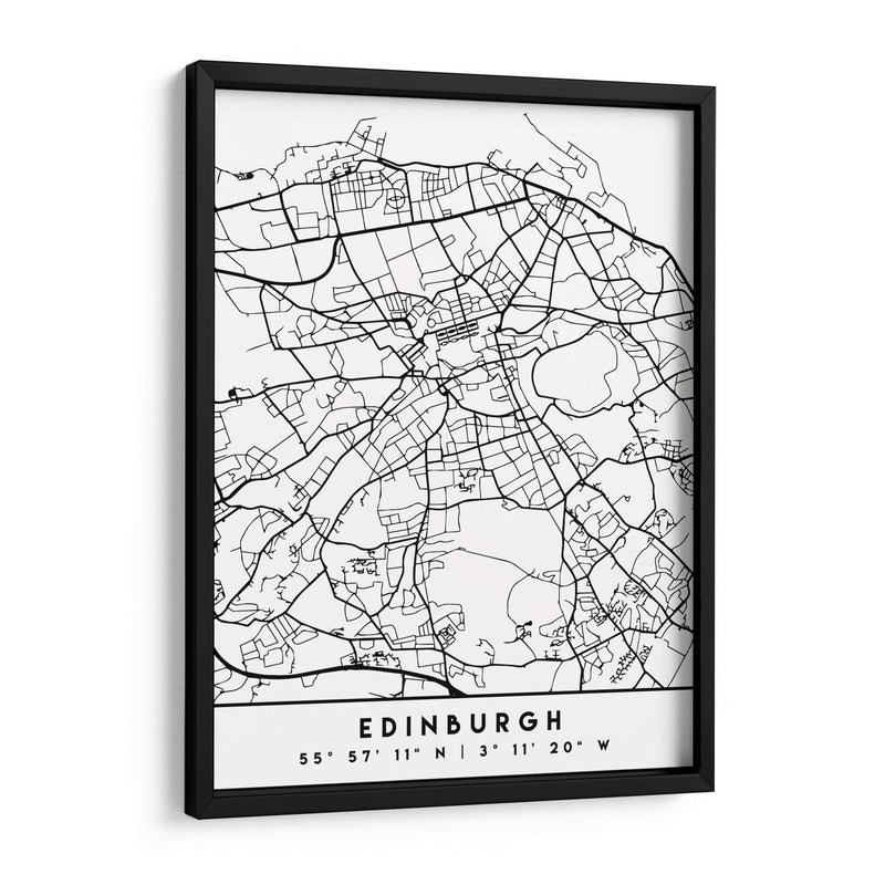 Edinburgh - Mapas negros 29 - Emiliano Deificus | Cuadro decorativo de Canvas Lab