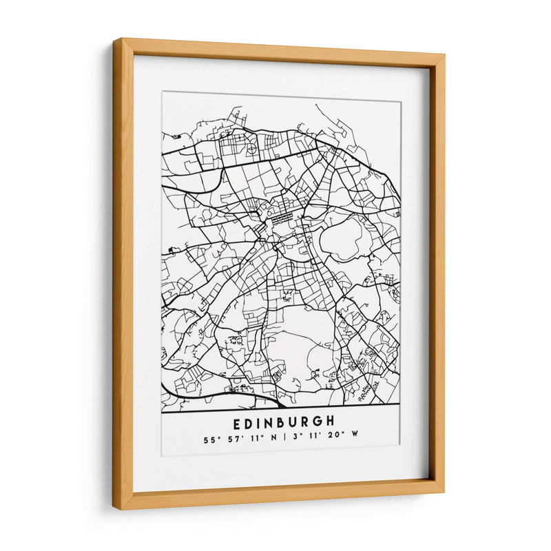Edinburgh - Mapas negros 29 - Emiliano Deificus | Cuadro decorativo de Canvas Lab