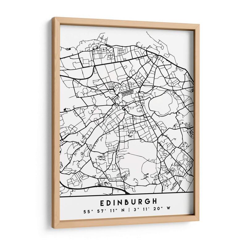Edinburgh - Mapas negros 29 - Emiliano Deificus | Cuadro decorativo de Canvas Lab