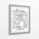 Edinburgh - Mapas negros 29 - Emiliano Deificus | Cuadro decorativo de Canvas Lab