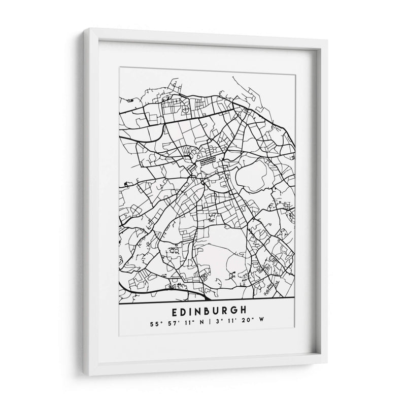 Edinburgh - Mapas negros 29 - Emiliano Deificus | Cuadro decorativo de Canvas Lab